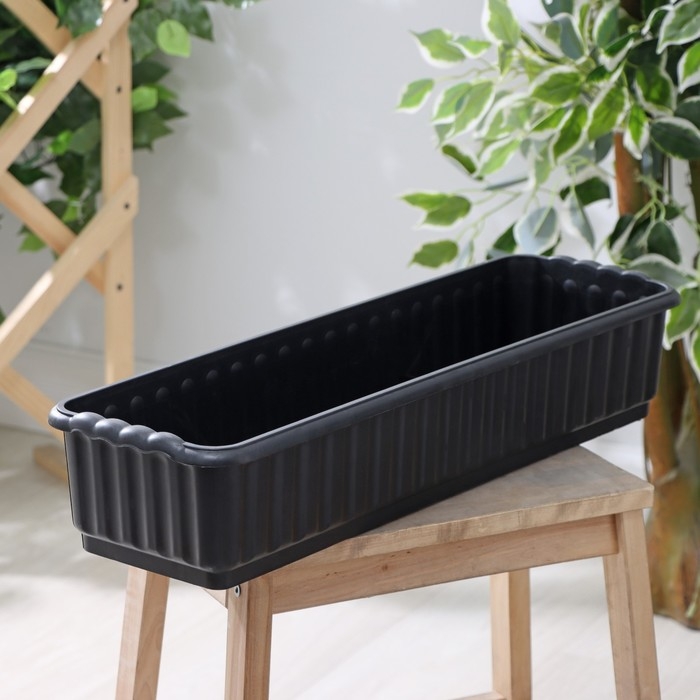 Ящик для цветов с дренажной решёткой, 9.5 л, цвет МИКС Ящик для цветов с дренажной решёткой, 9.5 л, цвет МИКС