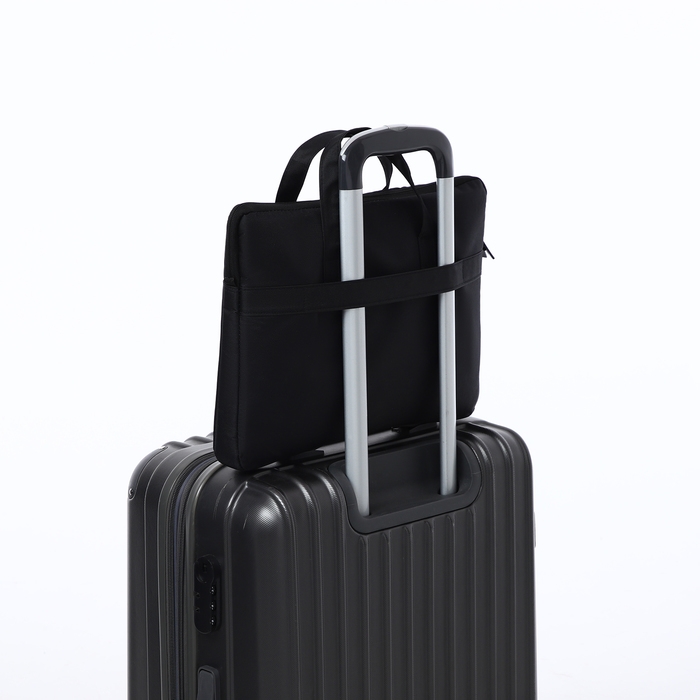 Сумка для ноутбука на молнии, наружный карман, цвет чёрный Сумка для ноутбука на молнии, наружный карман, цвет чёрный