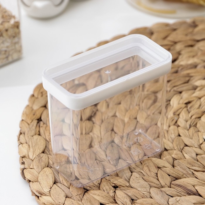 Контейнер для специй &laquo;Степ&raquo;, 270 мл, 9,5&times;5&times;10 см, прозрачный, крышка белая