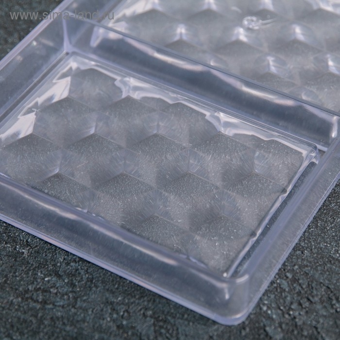 Форма для шоколада KONFINETTA «Плитка шоколада», 33×16,5×2,5 см, 3 ячейки 7,5×11,3 см, цвет прозрачный Форма для шоколада KONFINETTA «Плитка шоколада», 33×16,5×2,5 см, 3 ячейки 7,5×11,3 см, цвет прозрачный