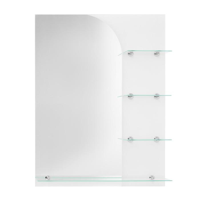 Зеркало, настенное, с пескоструйной графикой, с полочками, 60&times;80 см