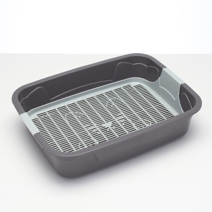 Туалет с сеткой, 45х34х15 см, серый Туалет с сеткой, 45х34х15 см, серый