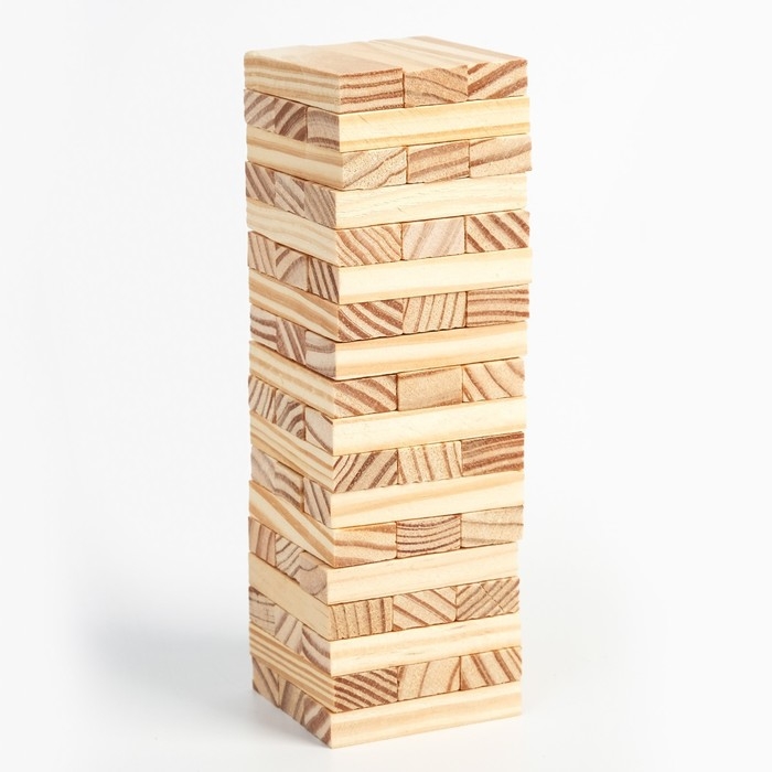Падающая башня дженга Падающая башня дженга "Время игры", настоль. игра 20.5 х 6.3 см, 54 бруска 6.3 х 1.1 х 2.1см