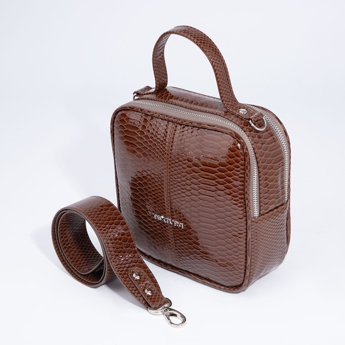 Сумка женская через плечо TEXTURA, маленький размер, цвет коричневый Сумка женская через плечо TEXTURA, маленький размер, цвет коричневый