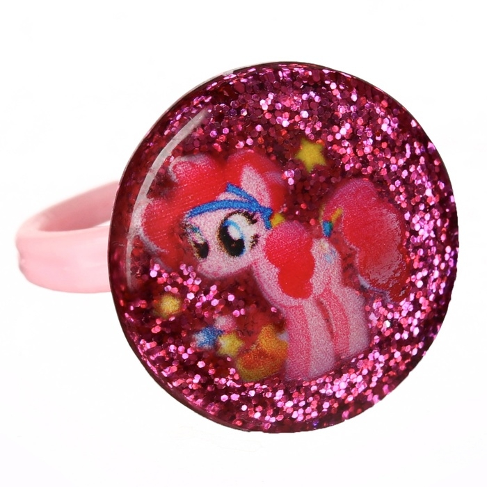 Набор колец на голографической подложке Набор колец на голографической подложке "Пони" 5 шт, My Little Pony МИКС