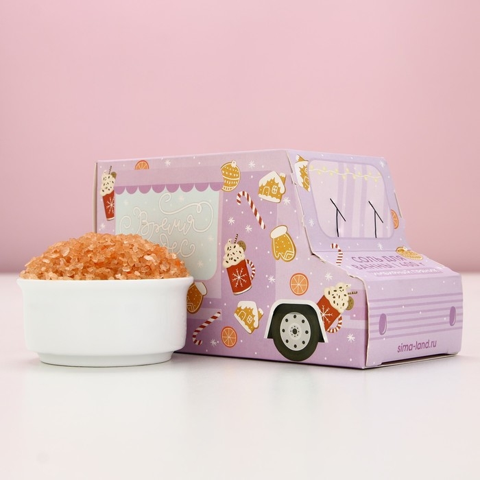 Соль для ванны «Время чудес», 400 г, аромат имбирного пряника, Новый Год Соль для ванны «Время чудес», 400 г, аромат имбирного пряника, Новый Год