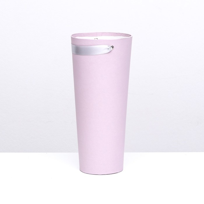 Переноска конус под цветы, пыльная роза 10 х 14 х 30 см Переноска конус под цветы, пыльная роза 10 х 14 х 30 см