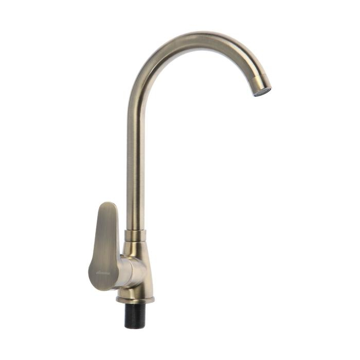 Смеситель для кухни Accoona A45111С, 1-рычажный, силумин, картридж 35мм, цвет Смеситель для кухни Accoona A45111С, 1-рычажный, силумин, картридж 35мм, цвет "бронза"