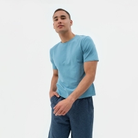 Футболка мужская MINAKU REGULAR FIT: цвет голубой, р-р 52