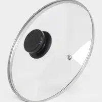 Крышка для сковороды и кастрюли Доляна, d=24 см, нержавеющий обод, пластиковая ручка, стекло, прозрачная