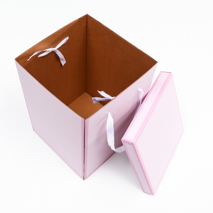 Коробка складная, розовая, 17 х 25 см