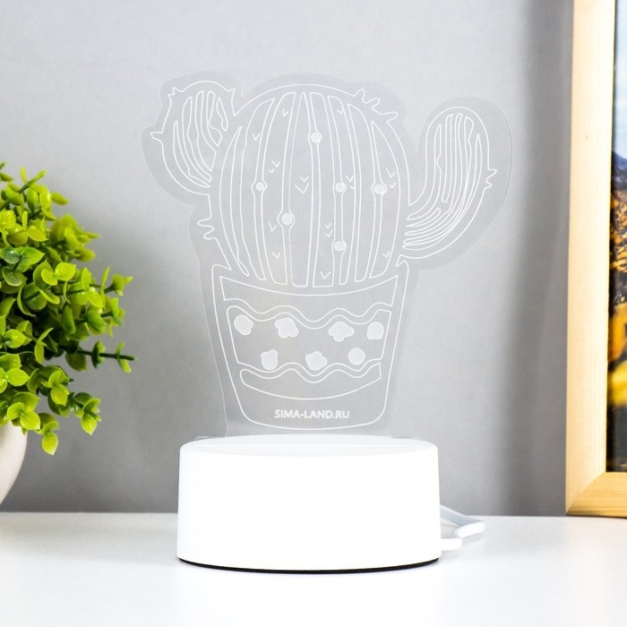 Светильник Светильник "Кактус" LED белый 14х9,5х15 см RISALUX