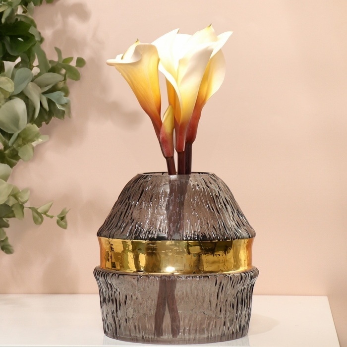 Ваза для цветов «Фьюжн» из прозрачного стекла 19 х 18,5 х 18,5 см Ваза для цветов «Фьюжн» из прозрачного стекла 19 х 18,5 х 18,5 см