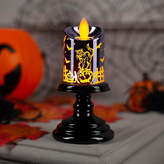 Светодиодная фигура «Свеча фиолетовая» 5 × 12 × 5 см, пластик, батарейки АААх2 (не в комплекте), свечение тёплое белое Светодиодная фигура «Свеча фиолетовая» 5 × 12 × 5 см, пластик, батарейки АААх2 (не в комплекте), свечение тёплое белое