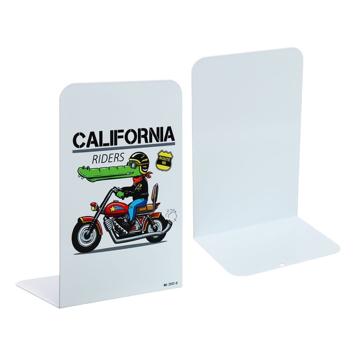 Подставки для книг Подставки для книг "Крокодил на мотоцикле", 2 штуки