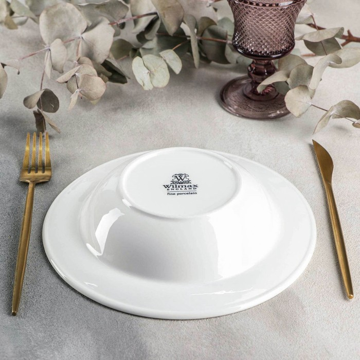 Тарелка фарфоровая глубокая Wilmax &laquo;Юлия Высоцкая&raquo;, 500 мл, d=22,5 см, цвет белый