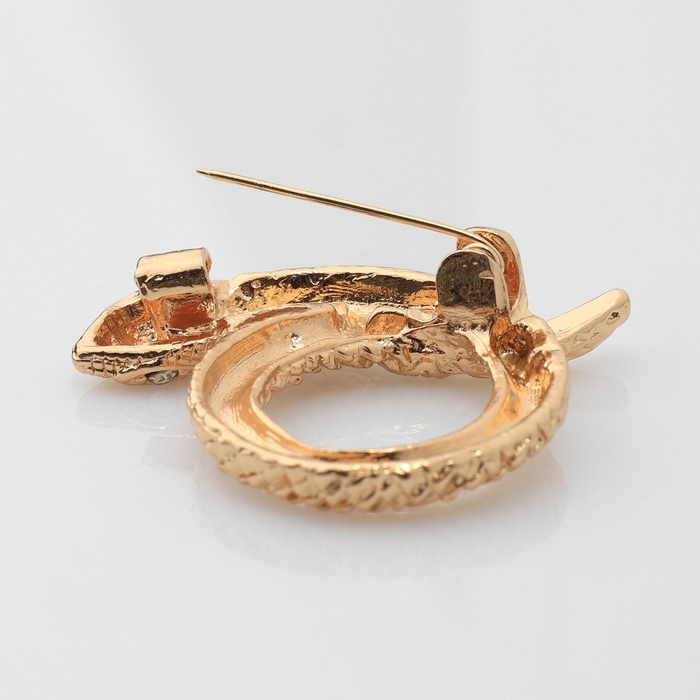 Новый год! Символ года 2025! Брошь «Змея» в клубке, цвет жёлтый в золоте Новый год! Символ года 2025! Брошь «Змея» в клубке, цвет жёлтый в золоте