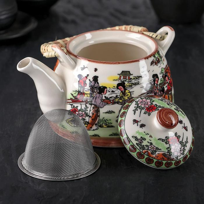 Чайник керамический заварочный с металлическим ситом «Парк», 600 мл Чайник керамический заварочный с металлическим ситом «Парк», 600 мл