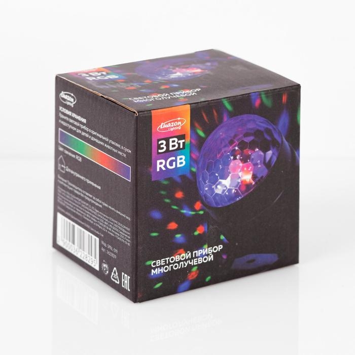 Световой прибор «Хрустальный шар» 7.5 см, пульт ДУ, свечение RGB, 220 В Световой прибор «Хрустальный шар» 7.5 см, пульт ДУ, свечение RGB, 220 В