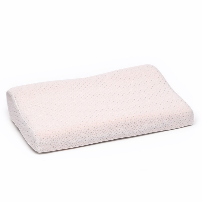 Подушка ортопедическая НТ-ПС-05  Подушка ортопедическая НТ-ПС-05 "Антихрап", для взрослых, с эффектом памяти и выемкой под плечо, 54x32 см, валики 11/6 см