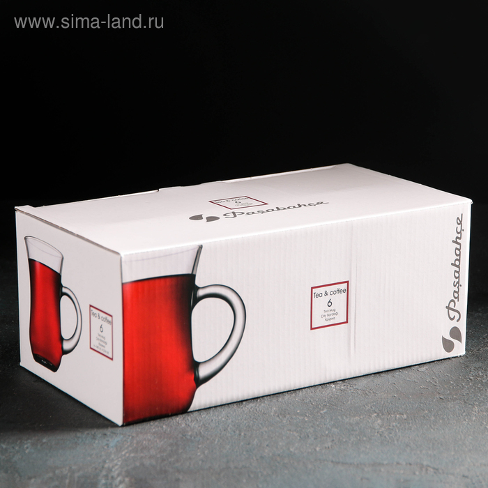 Набор стеклянных кружек для чая с ручкой Keyif, 145 мл, 6 шт Набор стеклянных кружек для чая с ручкой Keyif, 145 мл, 6 шт