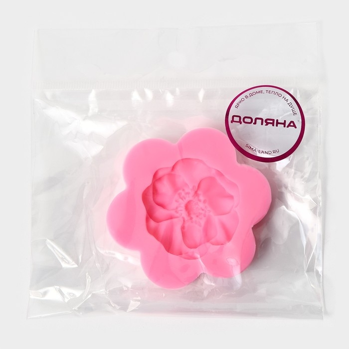 Молд Доляна «Фиалка», силикон, 6×6×1,2 см, цвет розовый Молд Доляна «Фиалка», силикон, 6×6×1,2 см, цвет розовый