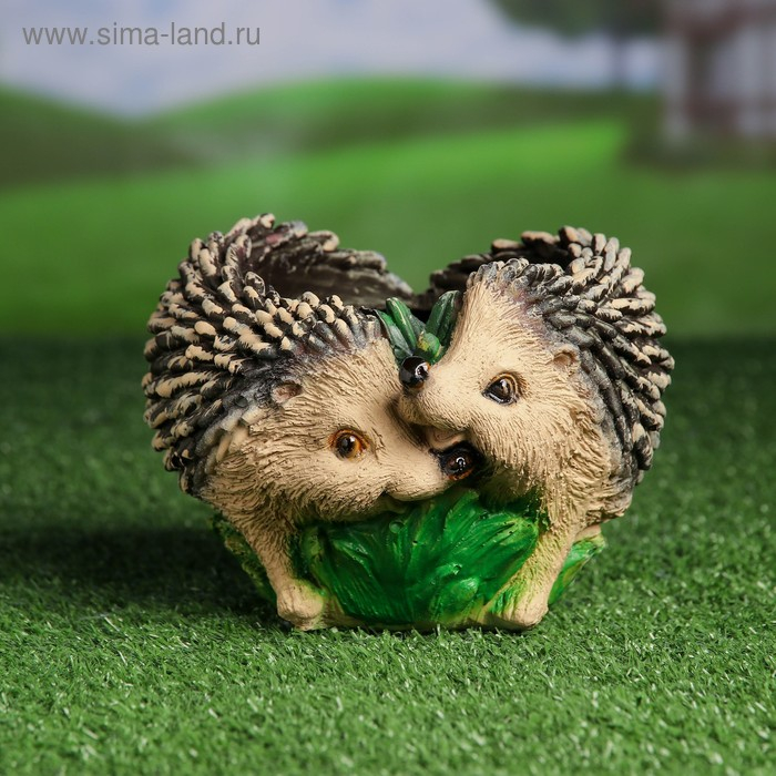 Фигурное кашпо Фигурное кашпо "Ежики" 17х13см