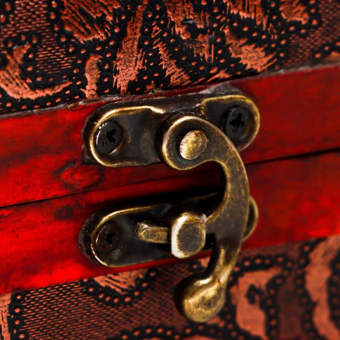 Шкатулка дерево сундучок с ручкой  Шкатулка дерево сундучок с ручкой "Ветвь" 9,4х13,8х9,7 см