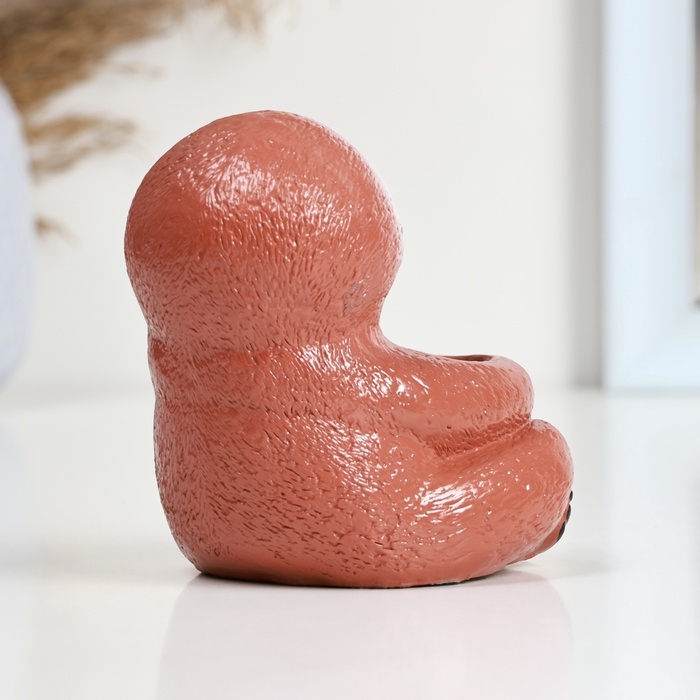 Подсвечник  Подсвечник "Ленивец" коричневый, 11см