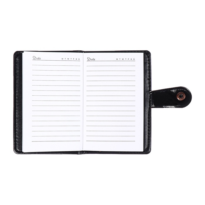 Записная книжка А6, 102 листа в линейку, обложка ПВХ, комбинированная, на кнопке Записная книжка А6, 102 листа в линейку, обложка ПВХ, комбинированная, на кнопке