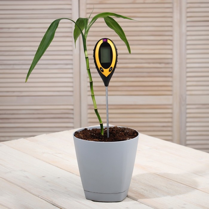 Измеритель почвы 4 в 1: для влажности, кислотности, освещёности и температуры, Greengo Измеритель почвы 4 в 1: для влажности, кислотности, освещёности и температуры, Greengo