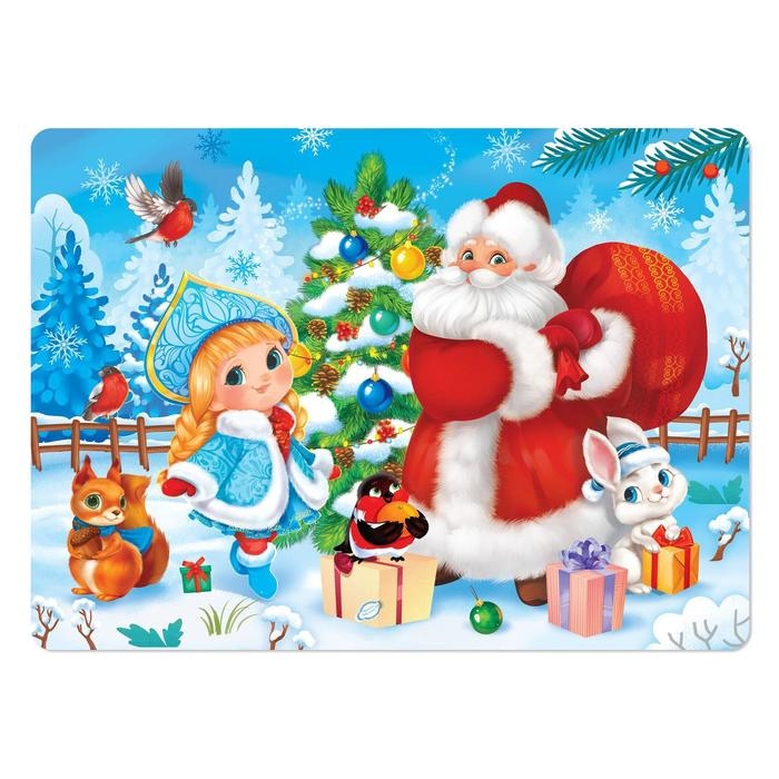 Пазлы детские «Дед Мороз и Снегурочка», 60 элементов Пазлы детские «Дед Мороз и Снегурочка», 60 элементов