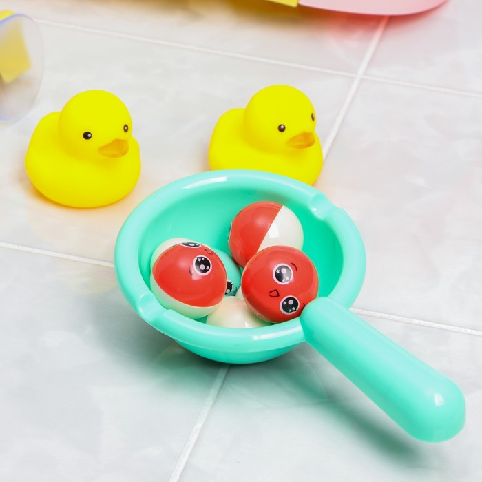 Игрушка для ванны «Водная горка», 22 детали, 8 игрушек, ковш, на присосках, Крошка Я Игрушка для ванны «Водная горка», 22 детали, 8 игрушек, ковш, на присосках, Крошка Я