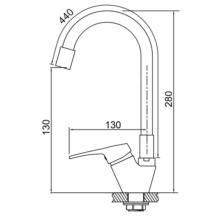 Смеситель для кухни ZEIN Z2112, однорычажный, гибкий излив, картридж 40 мм, синий/хром Смеситель для кухни ZEIN Z2112, однорычажный, гибкий излив, картридж 40 мм, синий/хром