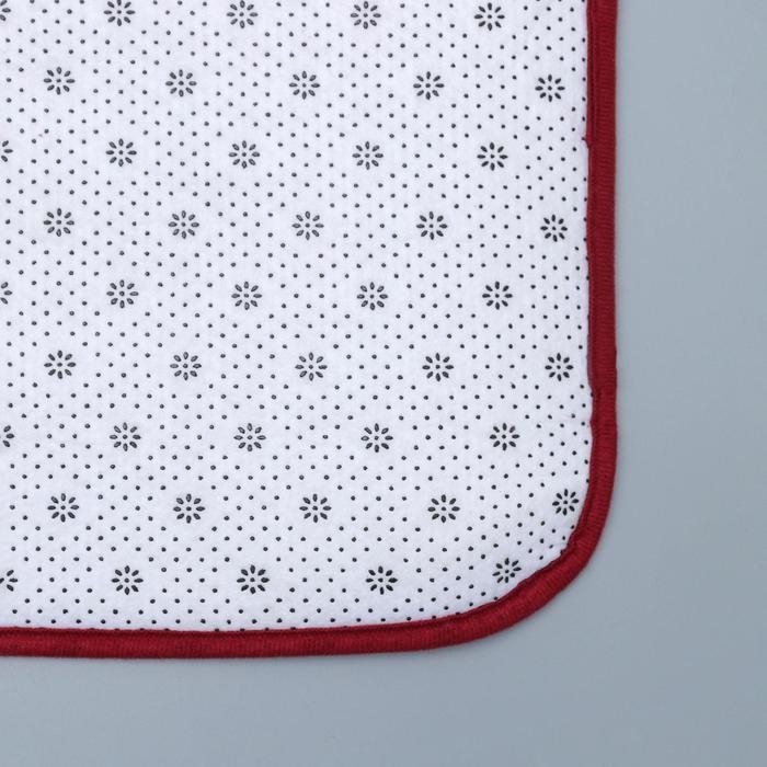 Коврик для ванной светящийся в темноте «Светящиеся грани», 50×80 см, цвет бордовый Коврик для ванной светящийся в темноте «Светящиеся грани», 50×80 см, цвет бордовый