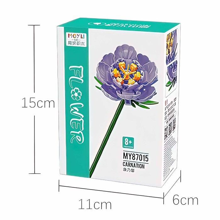 Конструктор Цветы «Гвоздика», 88 деталей Конструктор Цветы «Гвоздика», 88 деталей