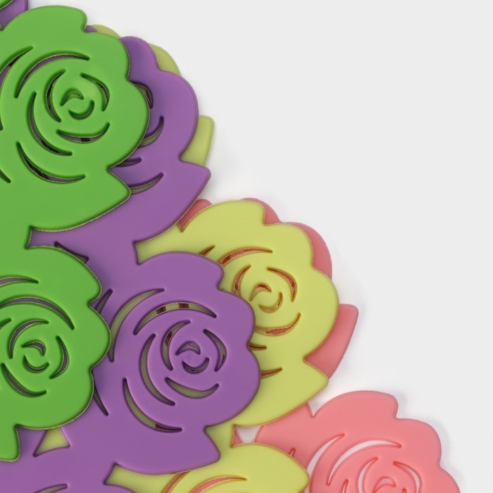 Подставка под горячее «Летний домик», d=19 см, цвет фиолетовый Подставка под горячее «Летний домик», d=19 см, цвет фиолетовый