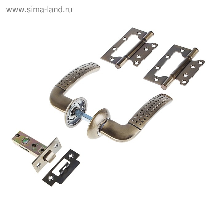 Комплект для двери  Комплект для двери "Фабрика Замков" SET 04-C 100 2H AB, цвет старая бронза