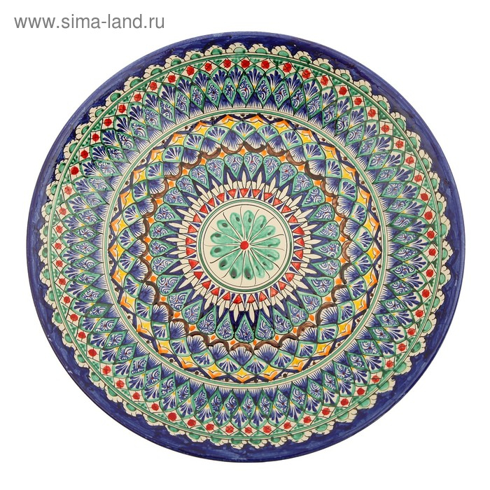 Ляган круглый Риштанская Керамика, 41см МИКС Ляган круглый Риштанская Керамика, 41см МИКС