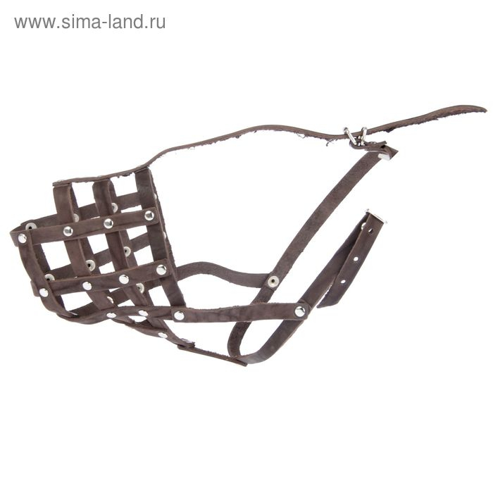 Намордник кожаный Зооник №5, немецкая овчарка,терьер (длина по носу 11 см, обхват морды 36 см), микс Намордник кожаный Зооник №5, немецкая овчарка,терьер (длина по носу 11 см, обхват морды 36 см), микс