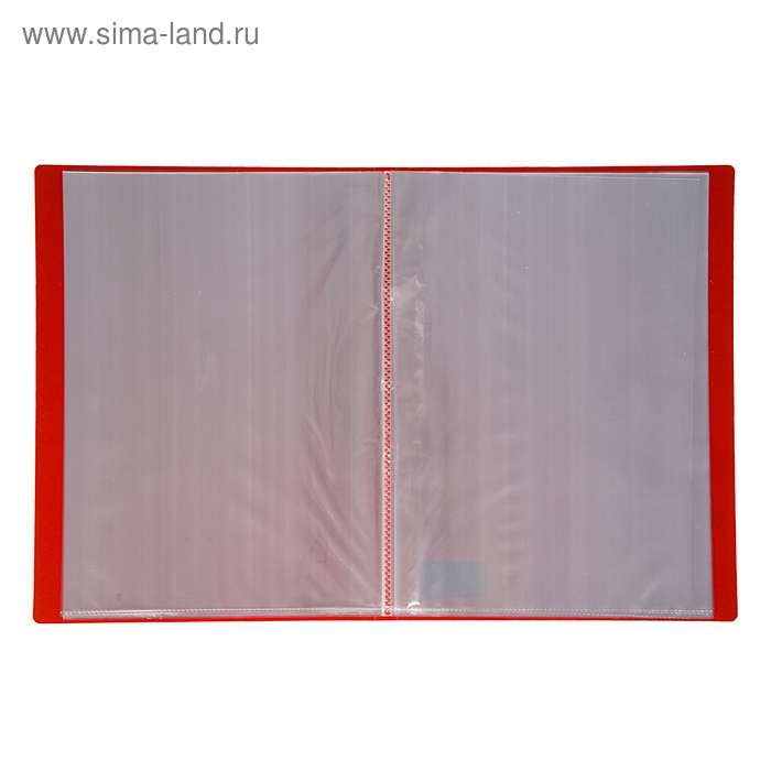 Папка с 30 вкладышами А4, 500 мкм, Calligrata, текстура Папка с 30 вкладышами А4, 500 мкм, Calligrata, текстура "песок", красная