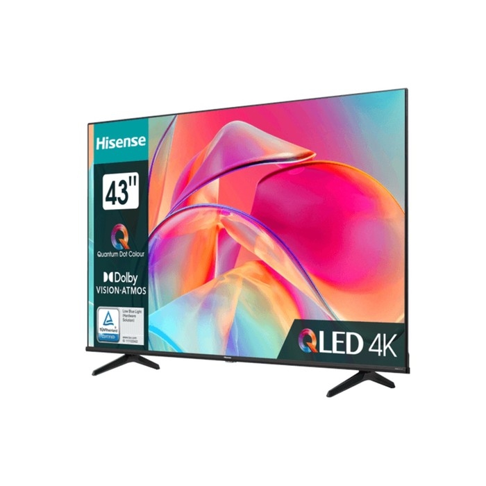 Телевизор Hisense 43E7KQ, 43 Телевизор Hisense 43E7KQ, 43", 3840x2160, DVB-T2/C/S2, HDMI 3, USB 2, Smart TV, чёрный