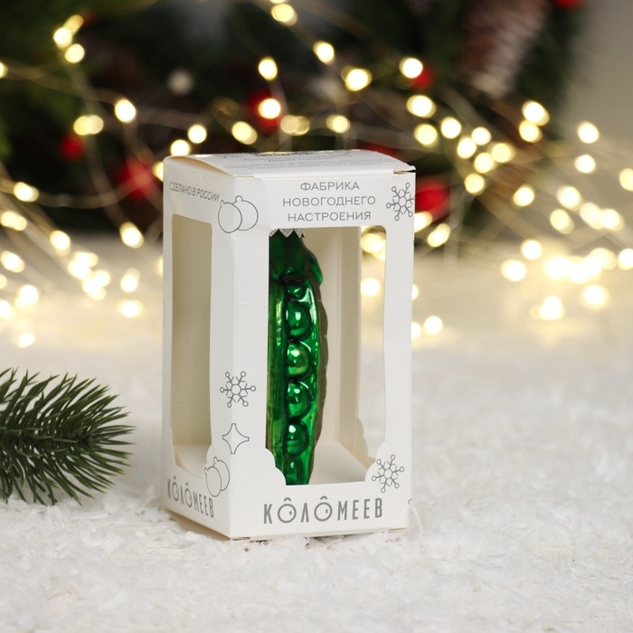 Елочное украшение Елочное украшение "Горох", в подарочной упаковке, h-10 см