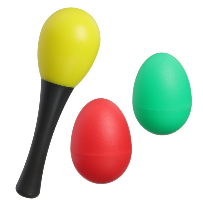 Набор погремушек «Перкуссионный маракас, 2 яичка», шейкеры, цвет МИКС, Крошка Я