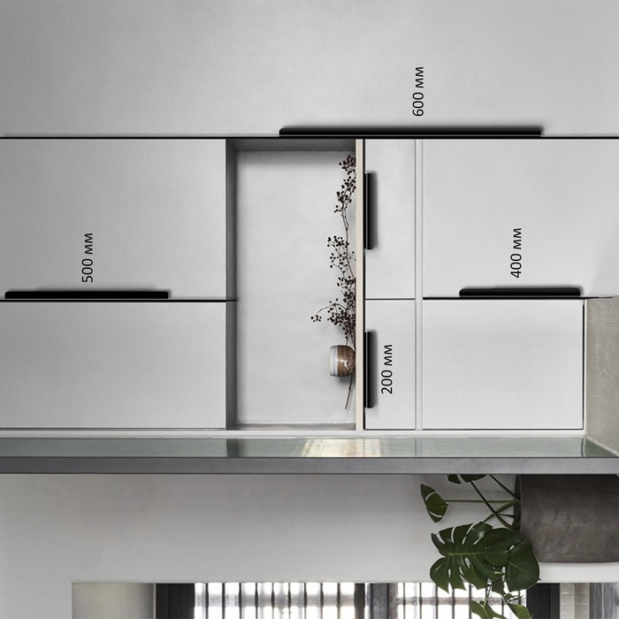 Ручка торцевая CAPPIO RP100BL, L=500 мм, цвет черный Ручка торцевая CAPPIO RP100BL, L=500 мм, цвет черный