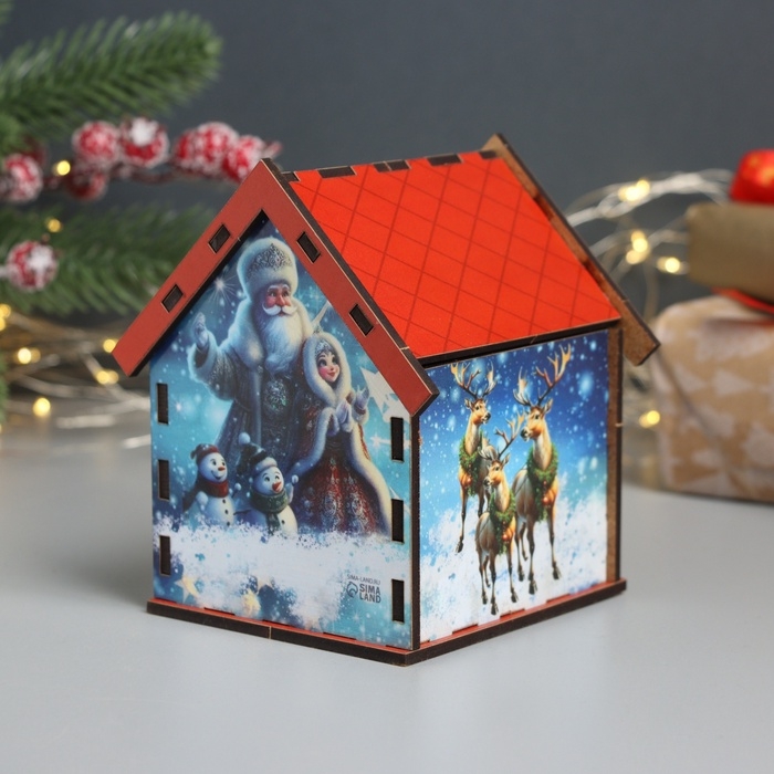 Новогодний чайный домик  Новогодний чайный домик "Волшебства" 10,5х9,5х12 см