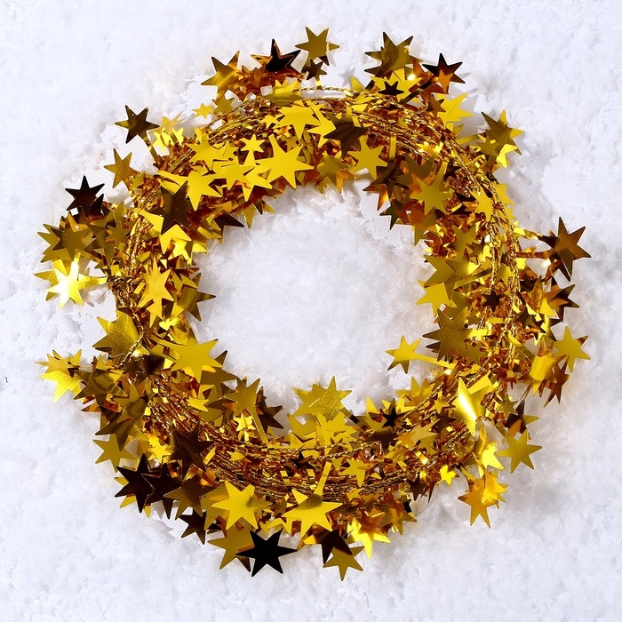 Новый год! Проволока для поделок и декора «Звёздочка» длина — 5 метров, цвет золотой Новый год! Проволока для поделок и декора «Звёздочка» длина — 5 метров, цвет золотой