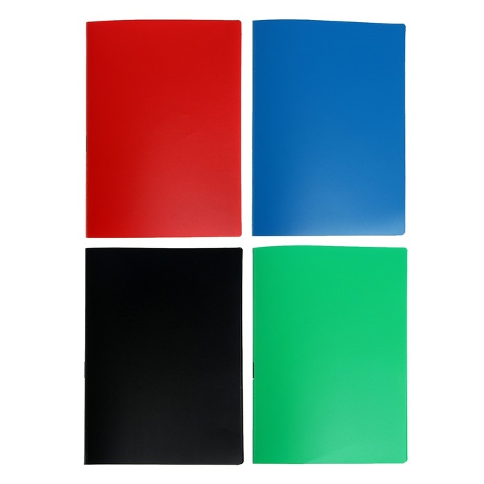 Папка А4, 100 прозрачных файлов, 400 мкм, МИКС Папка А4, 100 прозрачных файлов, 400 мкм, МИКС