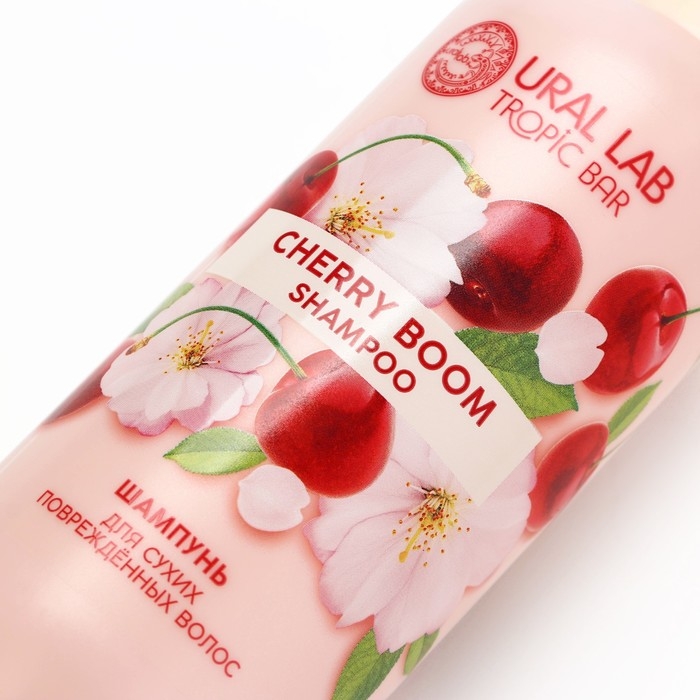 Шампунь для волос, питание и укрепление, 300 мл, аромат вишни, TROPIC BAR by URAL LAB Шампунь для волос, питание и укрепление, 300 мл, аромат вишни, TROPIC BAR by URAL LAB