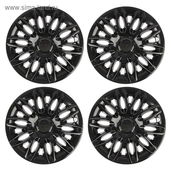 Колпаки колесные R13 Колпаки колесные R13 "ПАУЭР", черный глянец,набор 4 шт.
